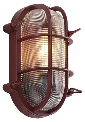 Zdjęcie produktu dla Zewnętrzna lampa ścienna ciemnoczerwona IP44 - Noutica