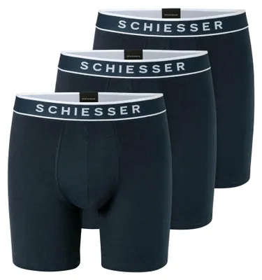 Produktbild von Schiesser Herren 3PACK Long-Shorts nachtblau