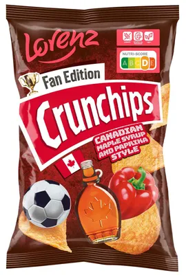 Produktbild von Crunchips Fan Edition Canadian Maple Syrup and Paprika Style 130g