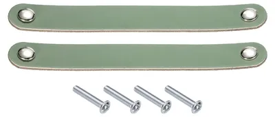 Gardinenstangenhalter aus Leder, 2 Stück, grün, 19,6 cm
