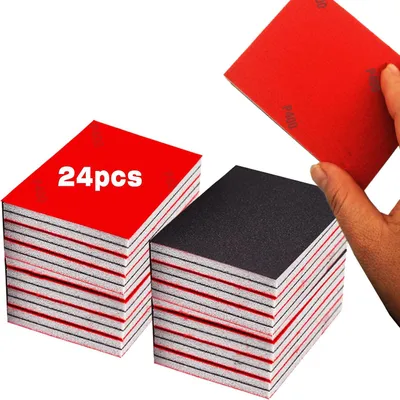 Produktbild von Schleifpads Set, 24 Stück, Körnung P400, nass und trocken, für Holz und Metall