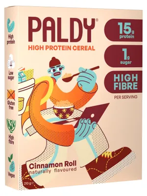 Obrázek produktu pro Paldy High Protein Cereals, Cinnamon Roll, 210 g