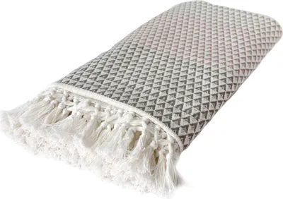 Produktbild von nielsen HOME Wohndecke Plaid Dana, 150x200 cm, Grau, Mauve, Weiß, Baumwolle