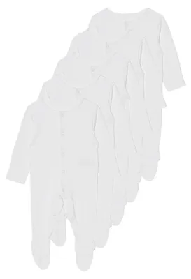 Imagen del producto de Pijama de Marks & Spencer, pack de 5 unidades, corte regular, color blanco, talla 74
