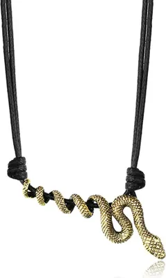 Produktbild von viva-adorno Schlange Halskette Messing Anhänger Schlangen Kette verstellbar HK37s, gold