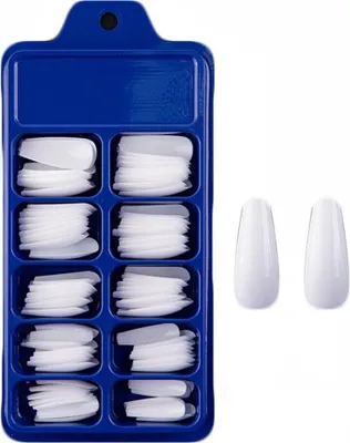 Image de Tips d'ongles blancs - acrylique - 100 pcs