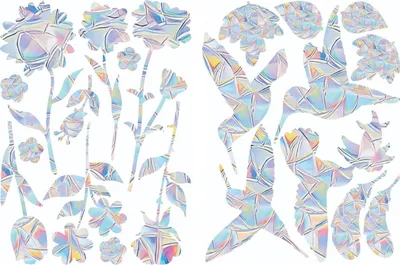 Produktbild von Sonnenfänger-Fensteraufkleber, Regenbogenprisma, Wohnzimmer-Dekoration, Glasaufkleber, schimmernde statische Fensteraufkleber