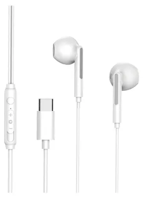 Produktbild von Xssive In-Ear Kopfhörer Typ-C Headset mit Mikrofon USB-C Anschluss kompatibel mit Smartphones weiß