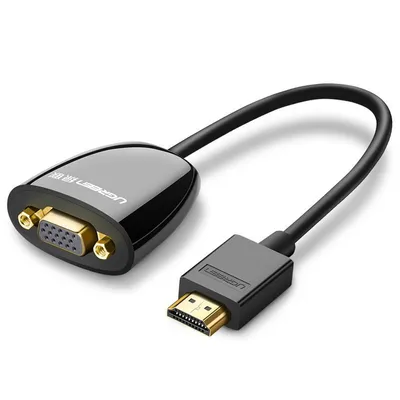 Produktbild von Ugreen Adapter MM105 HDMI-VGA ohne Audio Schwarz