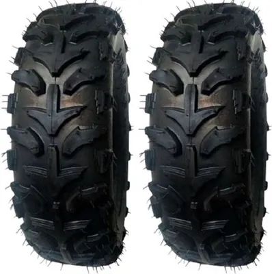 Produktbild von 2er Set Quadreifen ATV 14x5.00-6 Offroad-V-Profil 105/55-6 schwarz schlauchlos