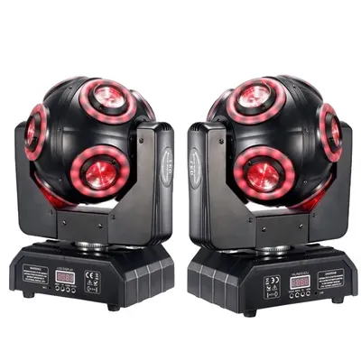 Produktbild von Moving Head Licht, RGBW LED, 360° Rotation, 2 Stück, EU-Stecker