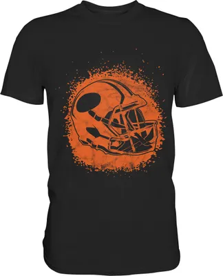 Produktbild von American Football Helm T-Shirt – Black / XL