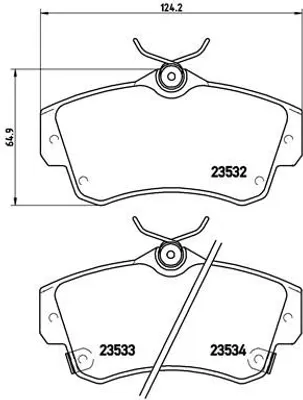 Produktbild von Brembo Bremsbelagsatz, Scheibenbremse Vorderachse P 11 012