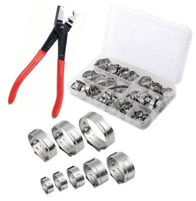 Immagine prodotto di Solidchoice - Set di 80 fascette per tubi in acciaio inossidabile con pinze