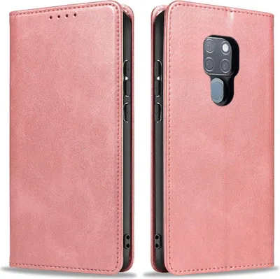 Produktbild von Handyhülle für Huawei Mate 20 Kunstleder Flip Cover Hülle Handytasche Case Kartenfach Farbe: Rosa