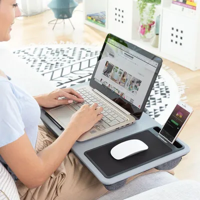 Immagine prodotto di InnovaGoods® Scrivania per laptop con cuscino XL Deskion - Scrivania ergonomica e confortevole per lavorare e studiare