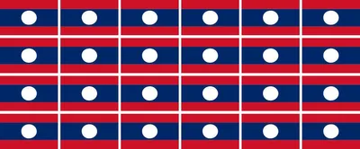 Produktbild von Mini Aufkleber Set - Pack glatt - 33x20mm - selbstklebender Sticker - Laos - Flagge / Banner / Standarte fürs Auto, Büro, zu Hause und die Schule - 24 Stück