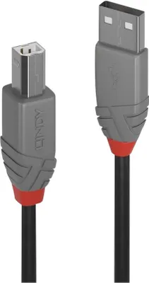 Obrázok produktu pre Lindy 36676 USB 2.0 kábel 7,5 m USB A USB B Schwarz