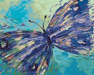 Produktbild von Zuty - Malen nach Zahlen - LILA SCHMETTERLING, 40x50 cm, ohne Keilrahmen