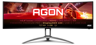 Produktbild von AGON AG493UCX2 (124 cm (49 Zoll), schwarz, DQHD, HDR, NVIDIA G-Sync, 165Hz Panel)