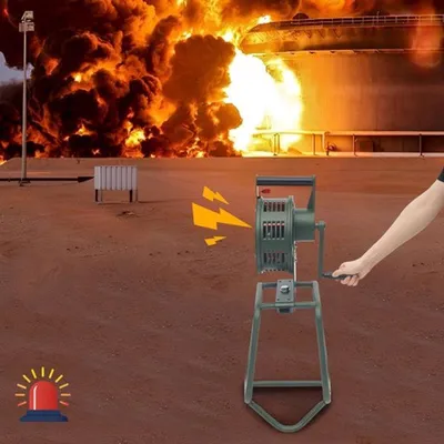 Immagine prodotto di Sirene di emergenza manuali - 125 dB - corpo in alluminio - portatili - per uso industriale e esterno