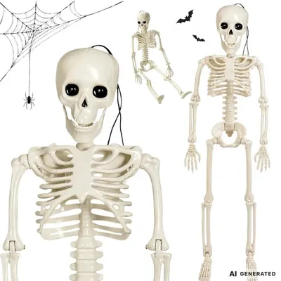 Obrázek produktu pro Visící kostra, 40 cm, s pohyblivými končetinami – dekorace na Halloween