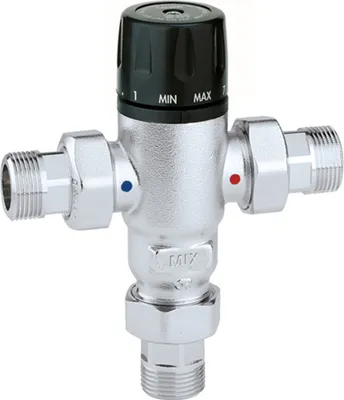 Zdjęcie produktu dla Caleffi bateria termostatyczna mosiężna, regulowana 3/4", 30-65 °C 521503
