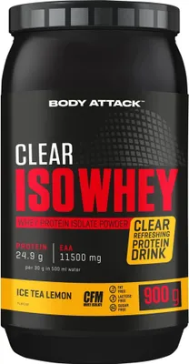 Obrázek produktu pro Body Attack Clear Iso-Whey 900g Ice Tea Lemon