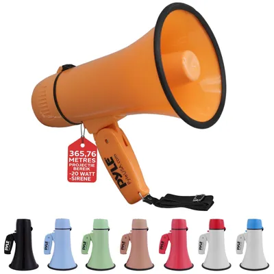 Produktbild von Megafon, Lautsprecher, Bullhorn - 20 W - Mit Sirenenfunktion - Einstellbare Lautstärke
