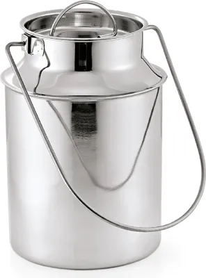 Produktbild von Transportkanne Mit Tragebügel und Steckdeckel, 5,5 L, Chromnickelstahl, silber