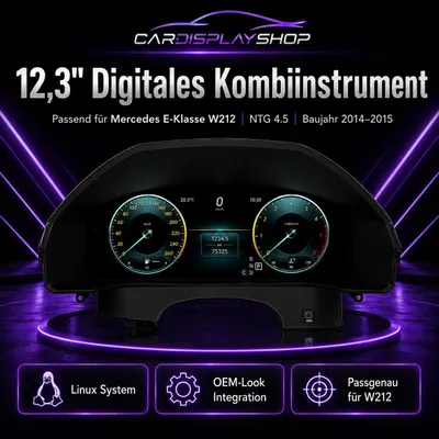 Produktbild von 12,3" Digitaler Tacho E-Klasse W212 NTG 4.5