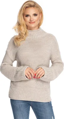 Zdjęcie produktu dla PeeKaBoo Sweter damski z niskim golfem Albertirsa beżowy uniwersalny