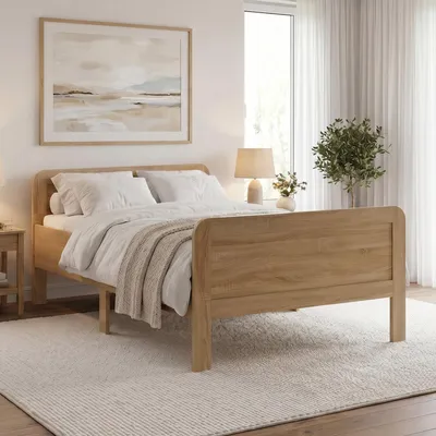 Produktbild von Homestyle4u Komfortbett 120x200 mit Lattenrost Bett Senioren Seniorenbett Massiv extra hoch 3119