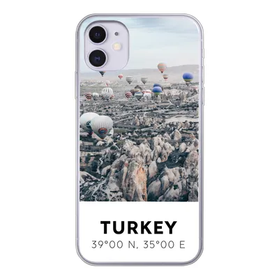 Produktbild von MuchoWow® Handyhülle Schutzhülle Hülle für iPhone 11 Türkei - Felsen - Luftballons Silikon Softcase Handy Hülle - Handytasche
