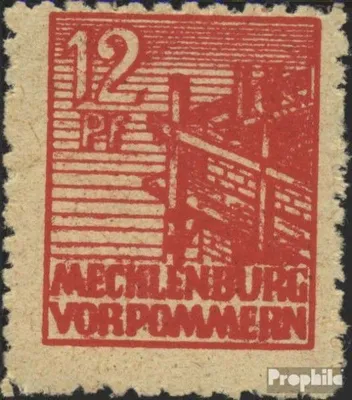 Produktbild von Briefmarken Sowjetische Zone (All.Bes.) 1945 Mi 36y postfrisch Abschiedsserie
