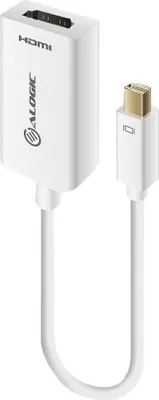 Produktbild von Alogic Adapter DisplayPort Mini -> HDMI                 weiß
