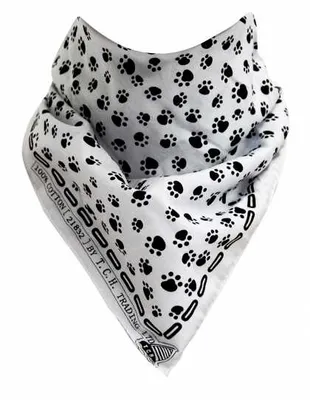 Produktbild von Bandana Kopftuch Halstuch Hundepfoten, Bandana head scarf dog paws, Pañuelo pañuelo en la cabeza patas de perro