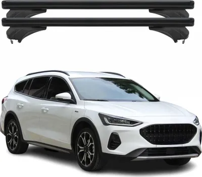 Immagine prodotto di Portapacchi Menabo per Ford Focus IV Active 2019-2025 in alluminio nero, 2 pezzi