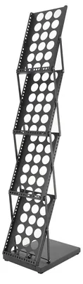 Obrázek produktu pro Skládací knihovna, přenosný design, víceúrovňové uspořádání, černá