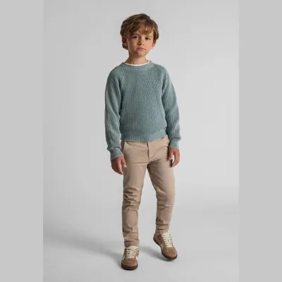 Obrázek produktu pro Pletený svetr Minoti, barva khaki, velikost 152, pro chlapce
