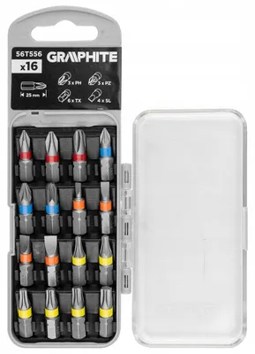Immagine prodotto di Set di bit PH1/2/3 PZ1/2/3, TX10/15/20/25/27/30 x 25 mm 16 pz. NEO 56T556