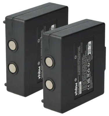 Produktbild von vhbw 2x Akku Ersatz für Hetronic 900, 68300900, 68300600, HE900 für Industrie-Funkfernsteuerung Fernbedienung (2200 mAh, 3,6 V, NiMH) - Schwarz
