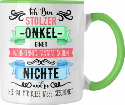 Produktbild von Trendation - Onkel Geschenk von Nichte Lustige Tasse Spruch Geschenke für Onkel Nichten Geschenkidee (Grün)