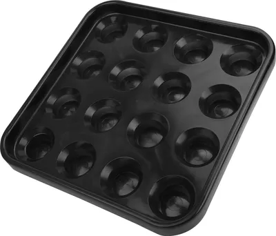 Image de Billardkugel-Tablett, Snooker-Kugeltablett, 16 Löcher Billard Ball Halter Tray, Zubehör für Billardspiele, Schwarz