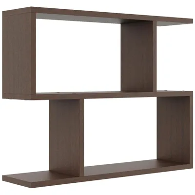 Produktbild von Wandregal Wenge – modernes Hängeregal in dunkler Holzoptik, dekoratives Regal zur Wandmontage für Wohnzimmer & Flur, 70 cm breit