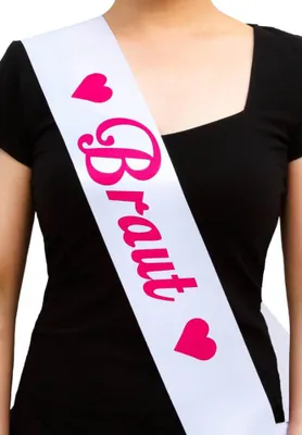 Produktbild von Oblique Unique Schärpe Braut JGA Junggesellinnenabschied Hen Party weiß