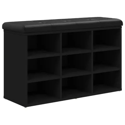 Produktbild von Schuhbank Schwarz 82x32x50 cm Holzwerkstoff