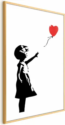 Produktbild von Posterpapier Poster - Girl with a Balloon 29.7x42 cm Streetart i-C-0128-ao-a