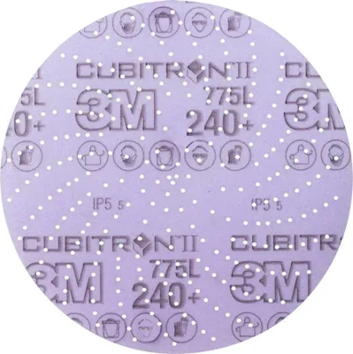 Produktbild von 3M Klett-Schleifscheibe (CER) Hookit 775L Multilochung, 125 mm Durchmesser, Körnung: 240