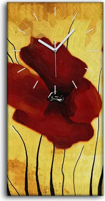 Produktbild von Leinwand Wanduhr Wandkunst Uhr Geräuschlos Kunstdruck 30x60 Ölgemälde Blumen - weiße Hände